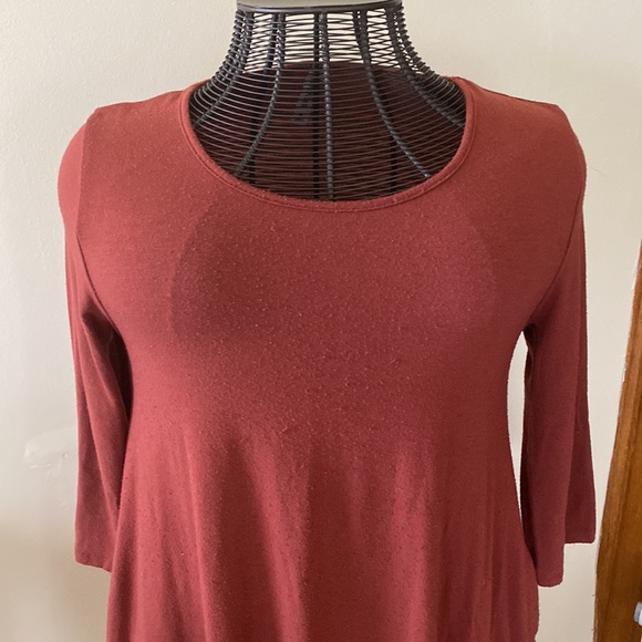 Burnt orange comfy dress with pockets - Picture 2 of 6